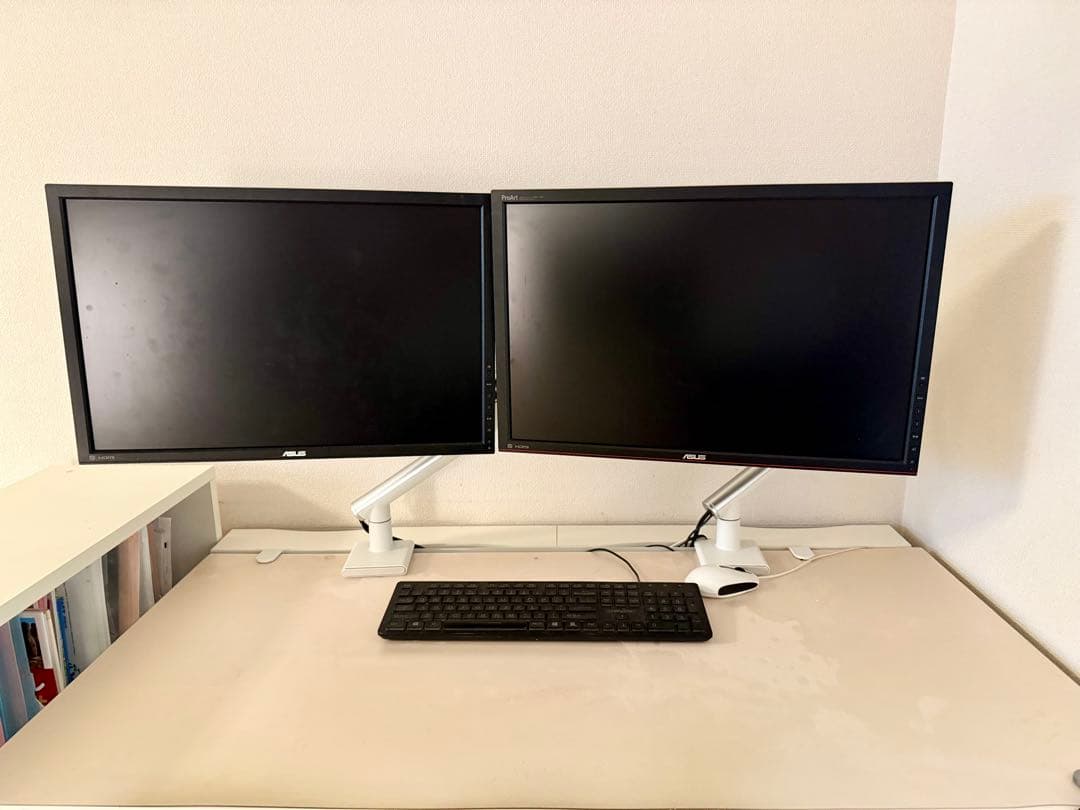ASUS高精細デュアルモニターセット 24.1インチ×2(イギー)アーム×2