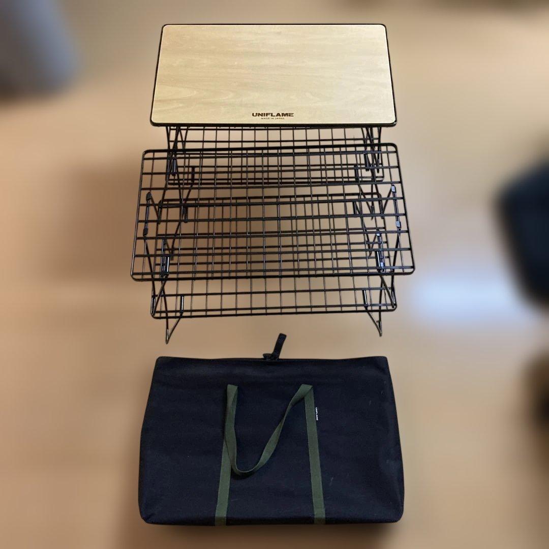 UNIFLAME フィールドラック4台&ウッド天板&収納トートセット