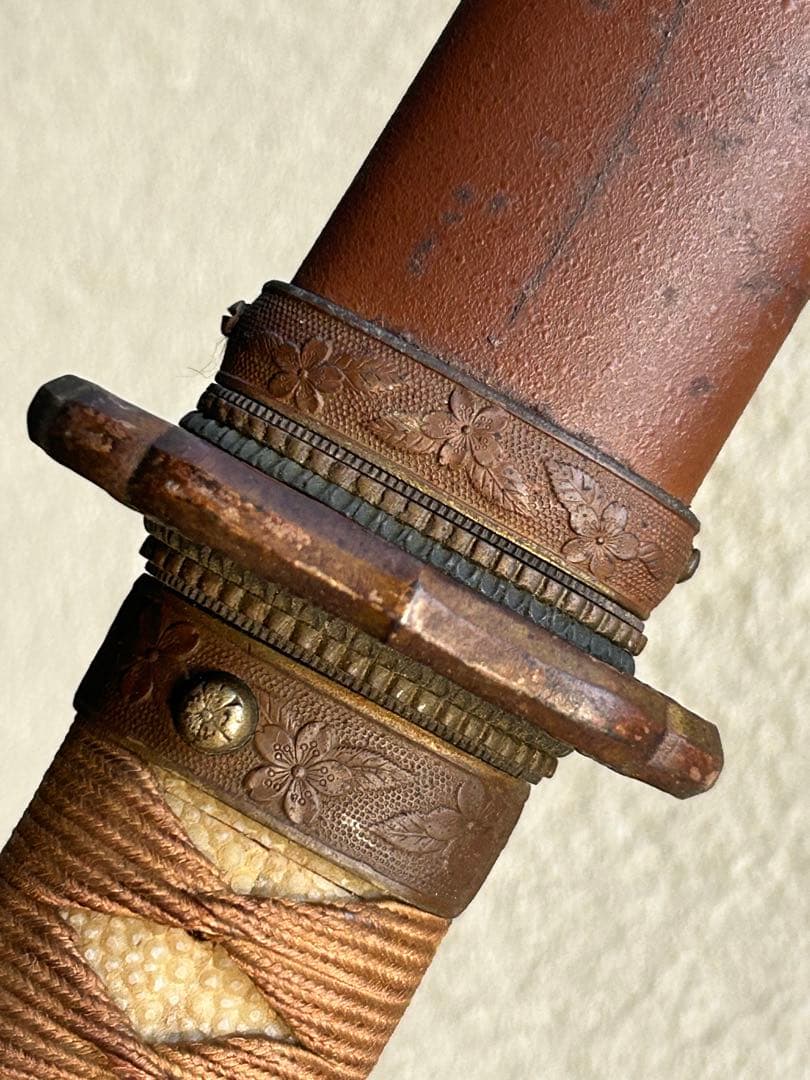 軍刀　鉄鞘　竹光　拵え　日本刀　模造刀　日本軍　　指揮刀 全長100.5cm