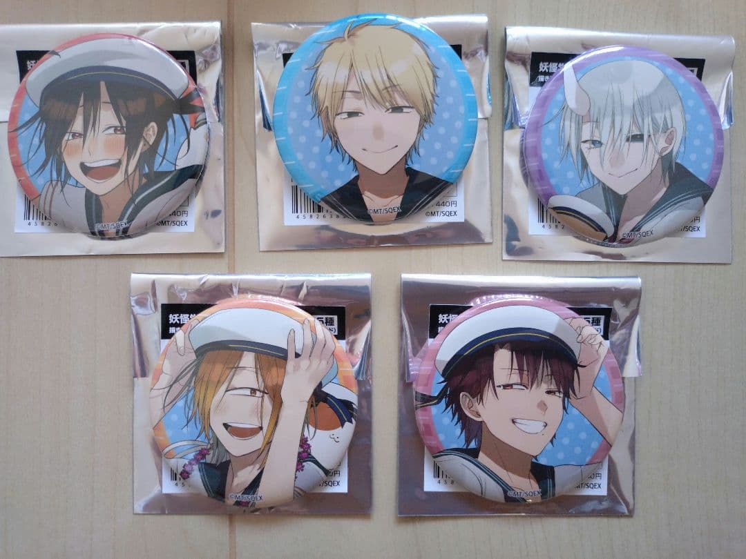 妖怪学校の先生はじめました！描き下ろし缶バッジ　マリンver.　全５種