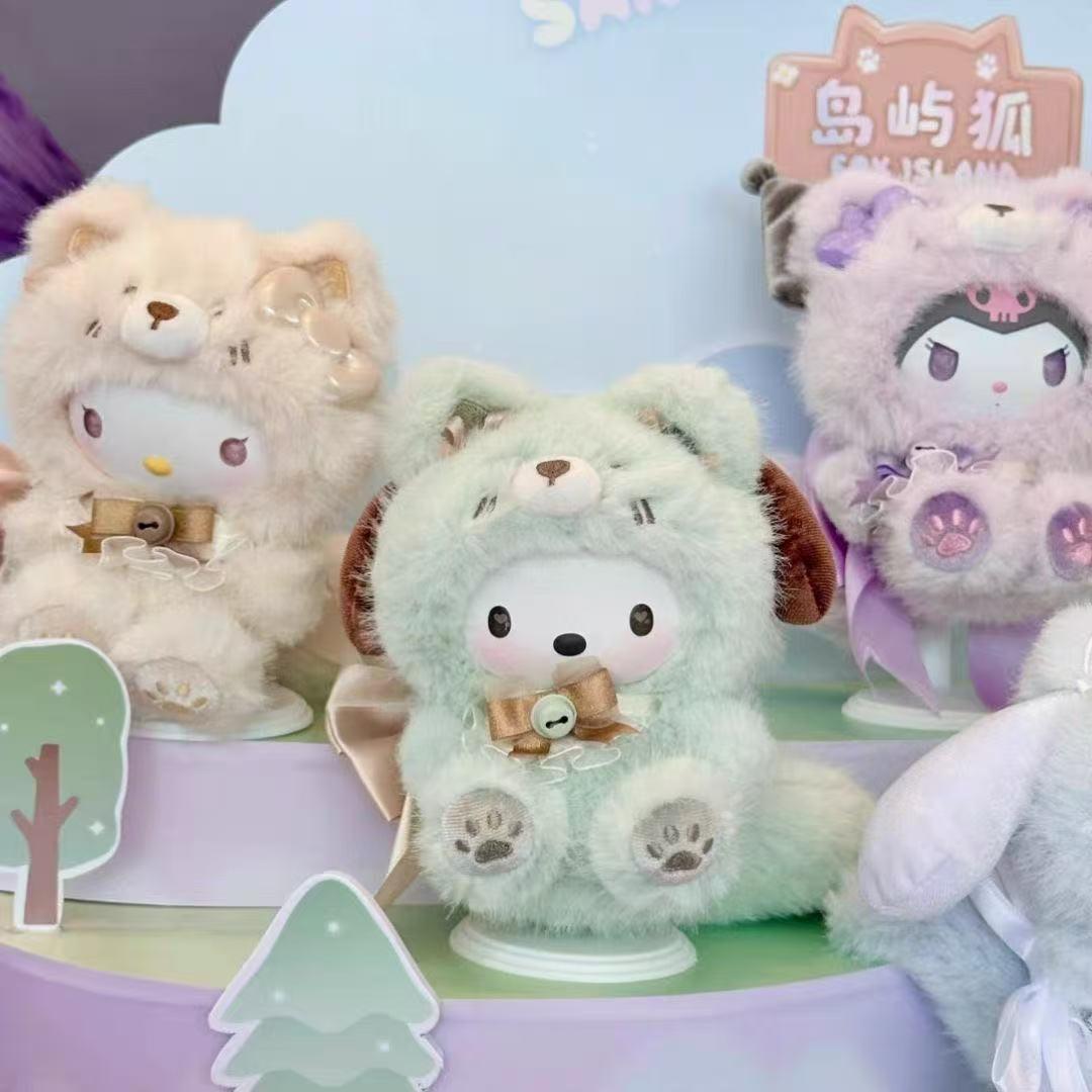 「サンリオ：狐の島」 シリーズ ぬいぐるみ ストラップ ブラインドボックス