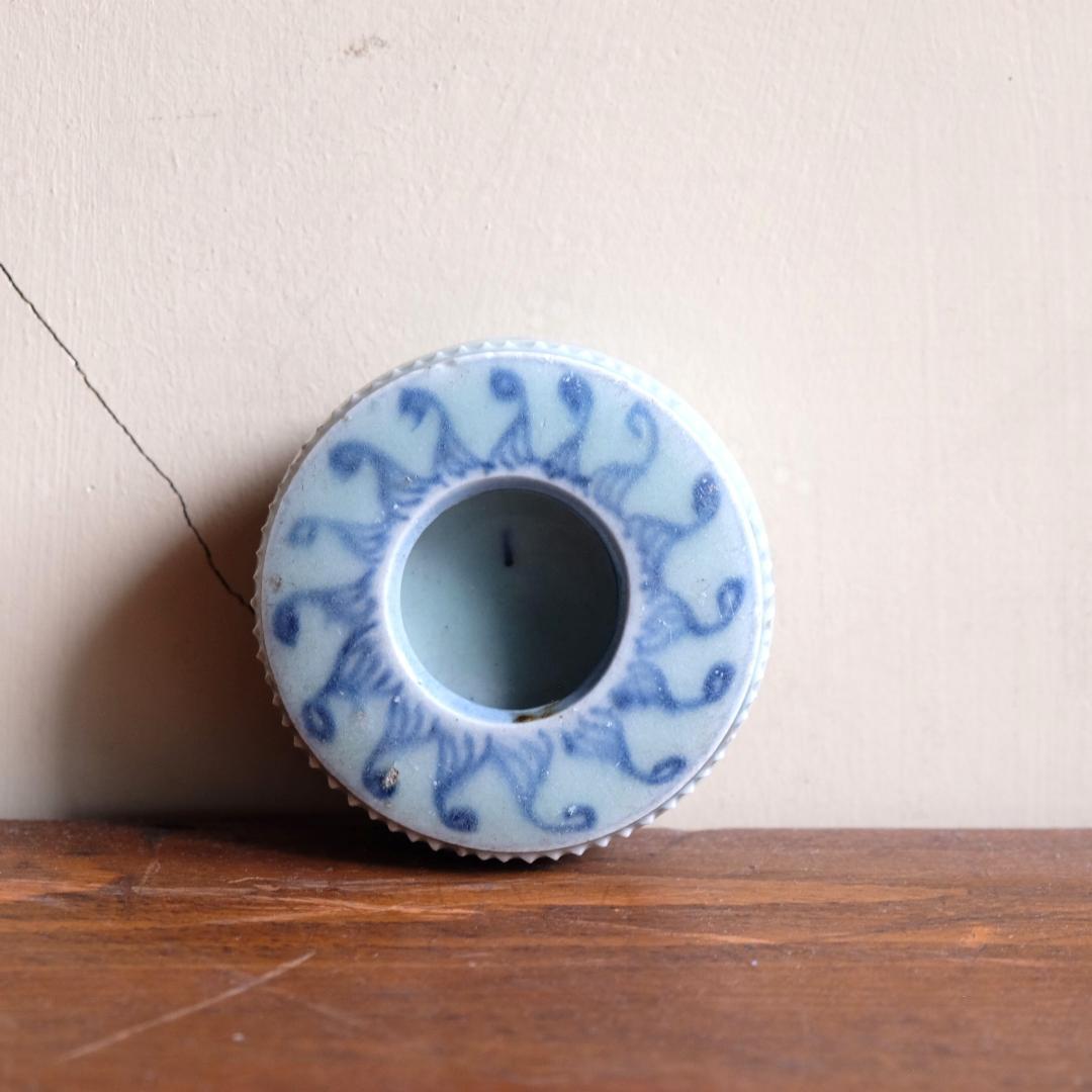 李朝／染付／水滴／水孟