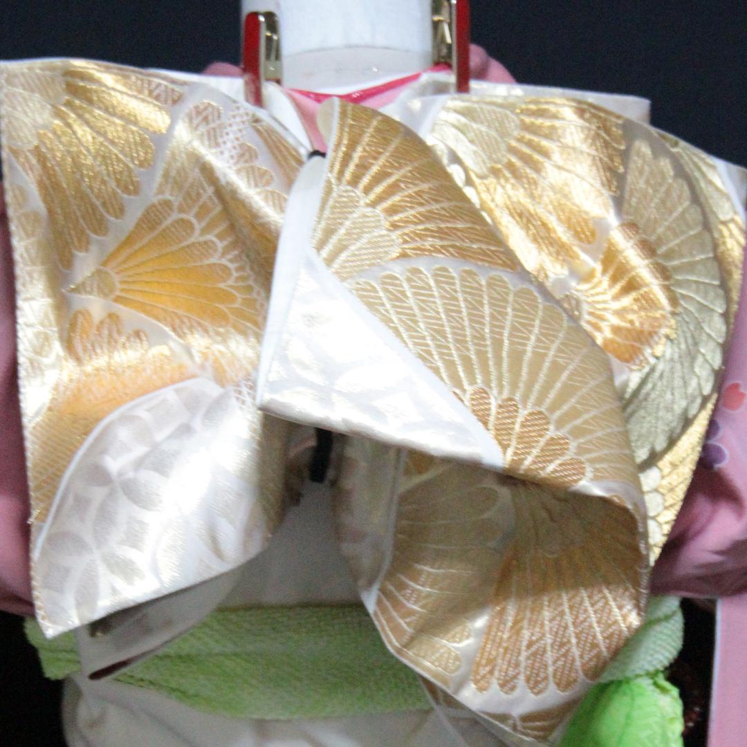 成人式振袖4点セット＋オマケピンク桃色振袖帯揚げ帯締め重ね衿PM27