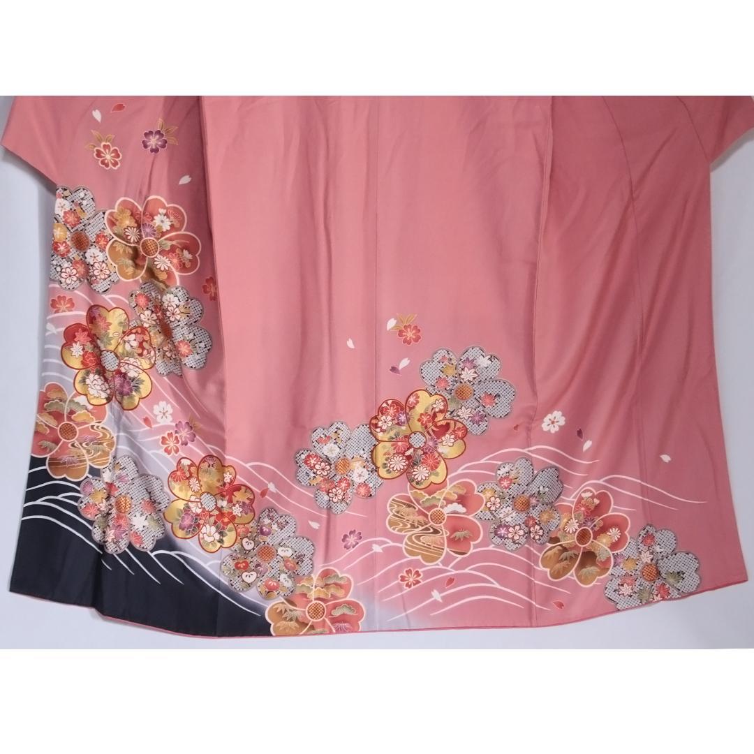 成人式振袖4点セット＋オマケピンク桃色振袖帯揚げ帯締め重ね衿PM27