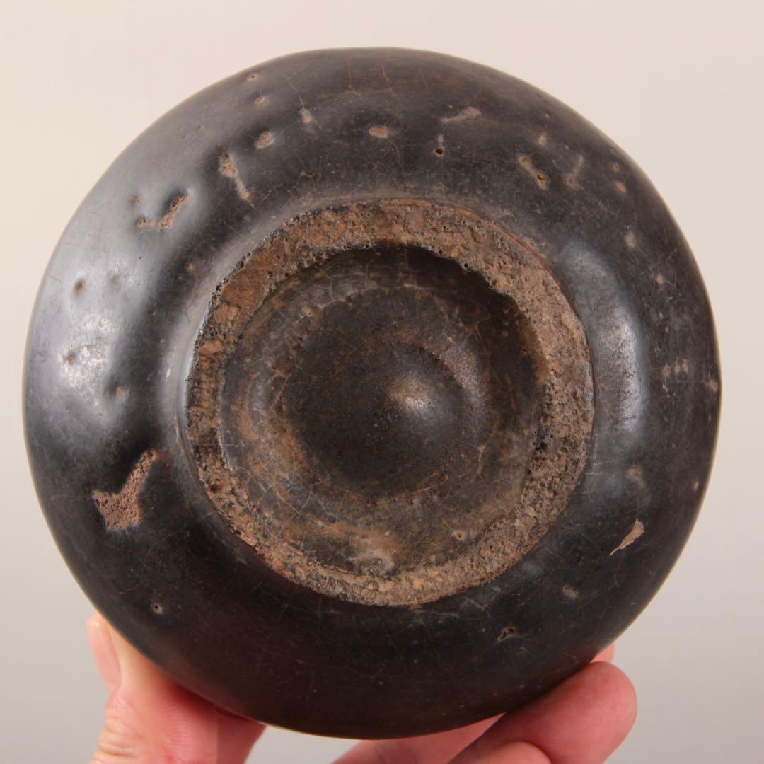 李朝 黒高麗 茶碗 茶道具 朝鮮美術 古美術 古道具 黒釉茶碗