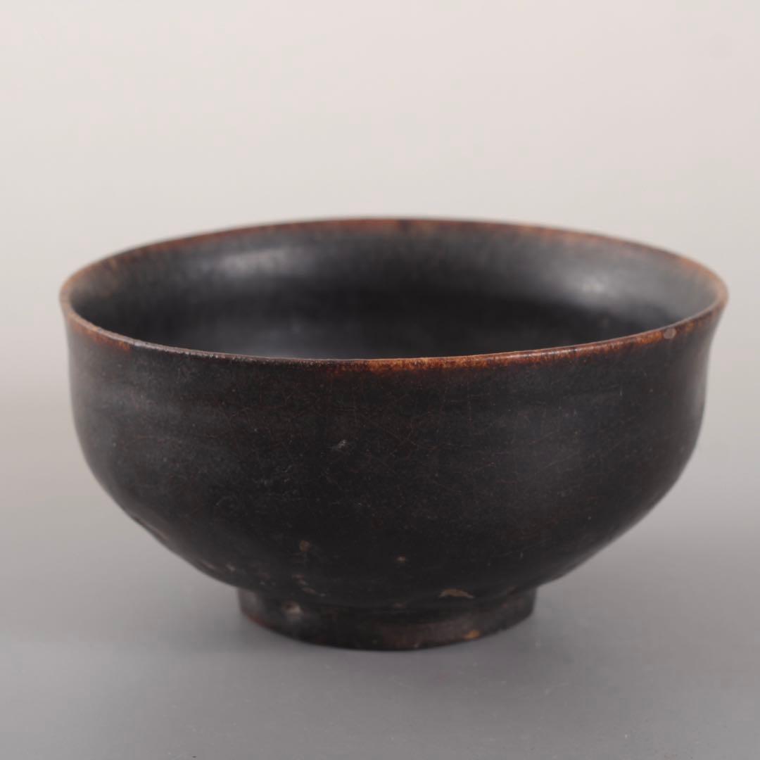 李朝 黒高麗 茶碗 茶道具 朝鮮美術 古美術 古道具 黒釉茶碗