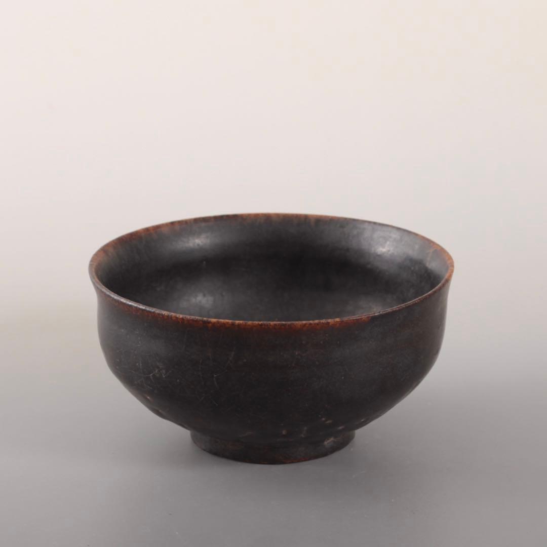 李朝 黒高麗 茶碗 茶道具 朝鮮美術 古美術 古道具 黒釉茶碗