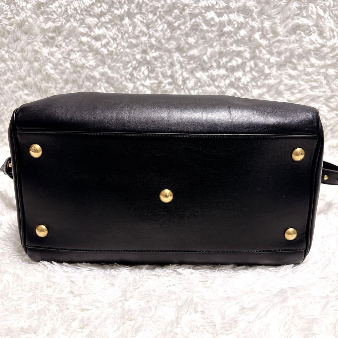 サンローラン クラシックダッフル6 2way ショルダーバッグ レザー ブラック