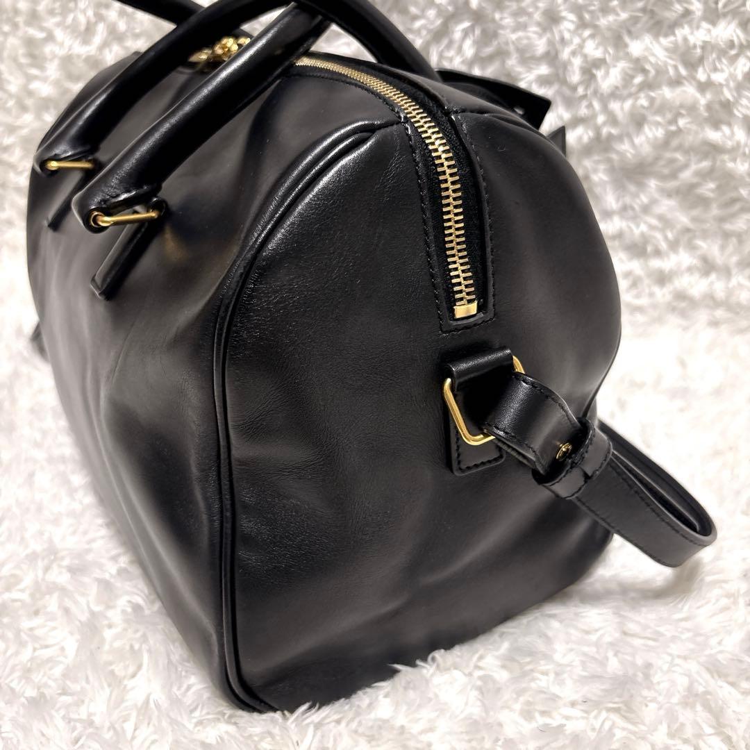 サンローラン クラシックダッフル6 2way ショルダーバッグ レザー ブラック