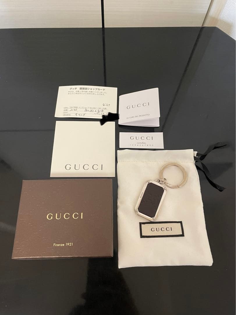 グッチ　GUCCI  キーリング　メタルフレームキーリング