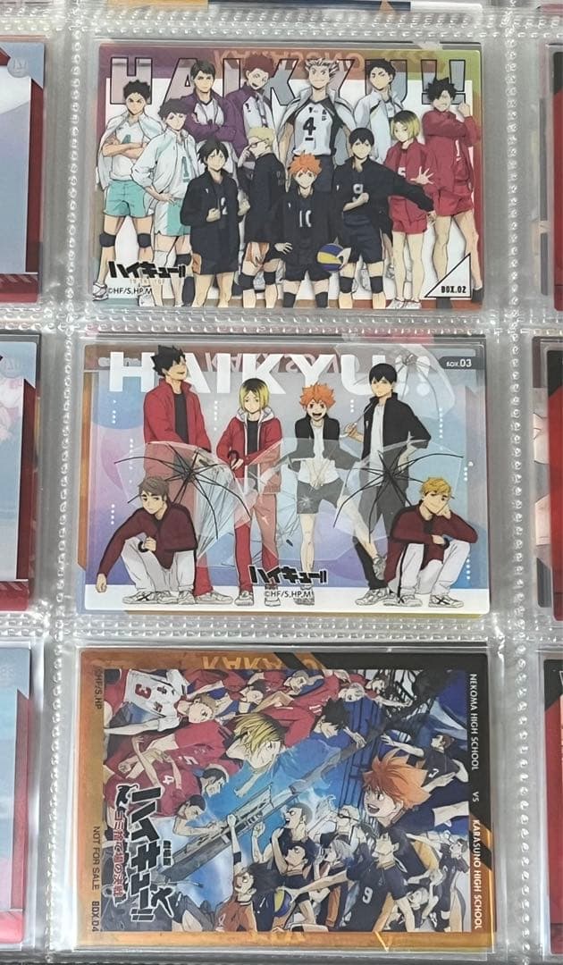 ハイキュー クリアカードコレクション1・2・3・4 全174種＋特典3枚 黒①