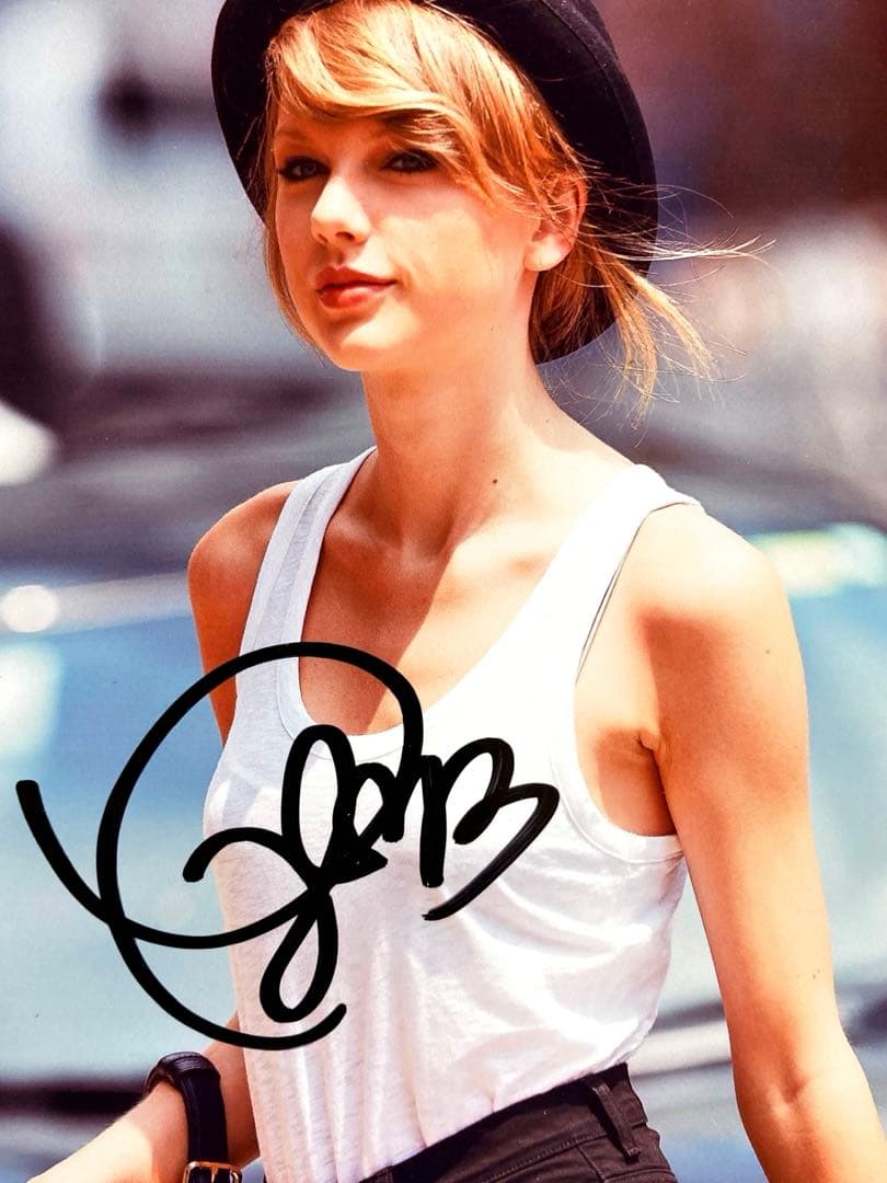 テイラー・スウィフト直筆サイン入り2Lサイズ写真…