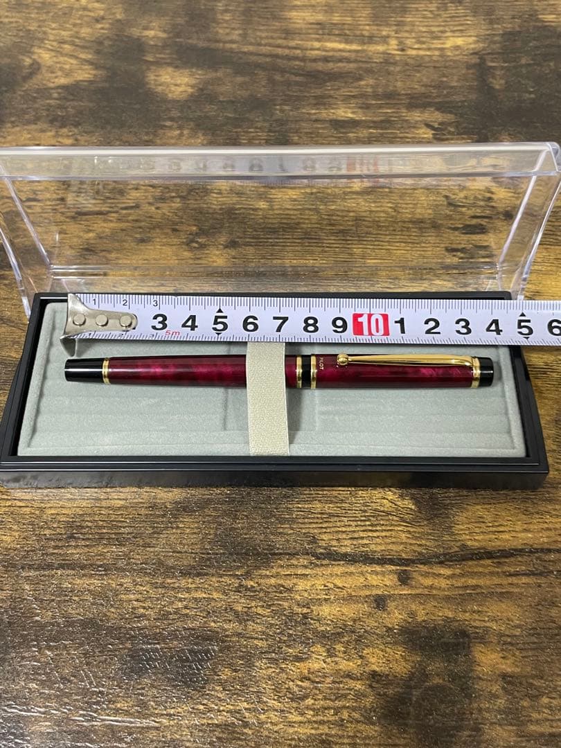 試筆のみ　1996年製　初期型　グランセ　ルビーレッド　マーブル　万年筆 細字