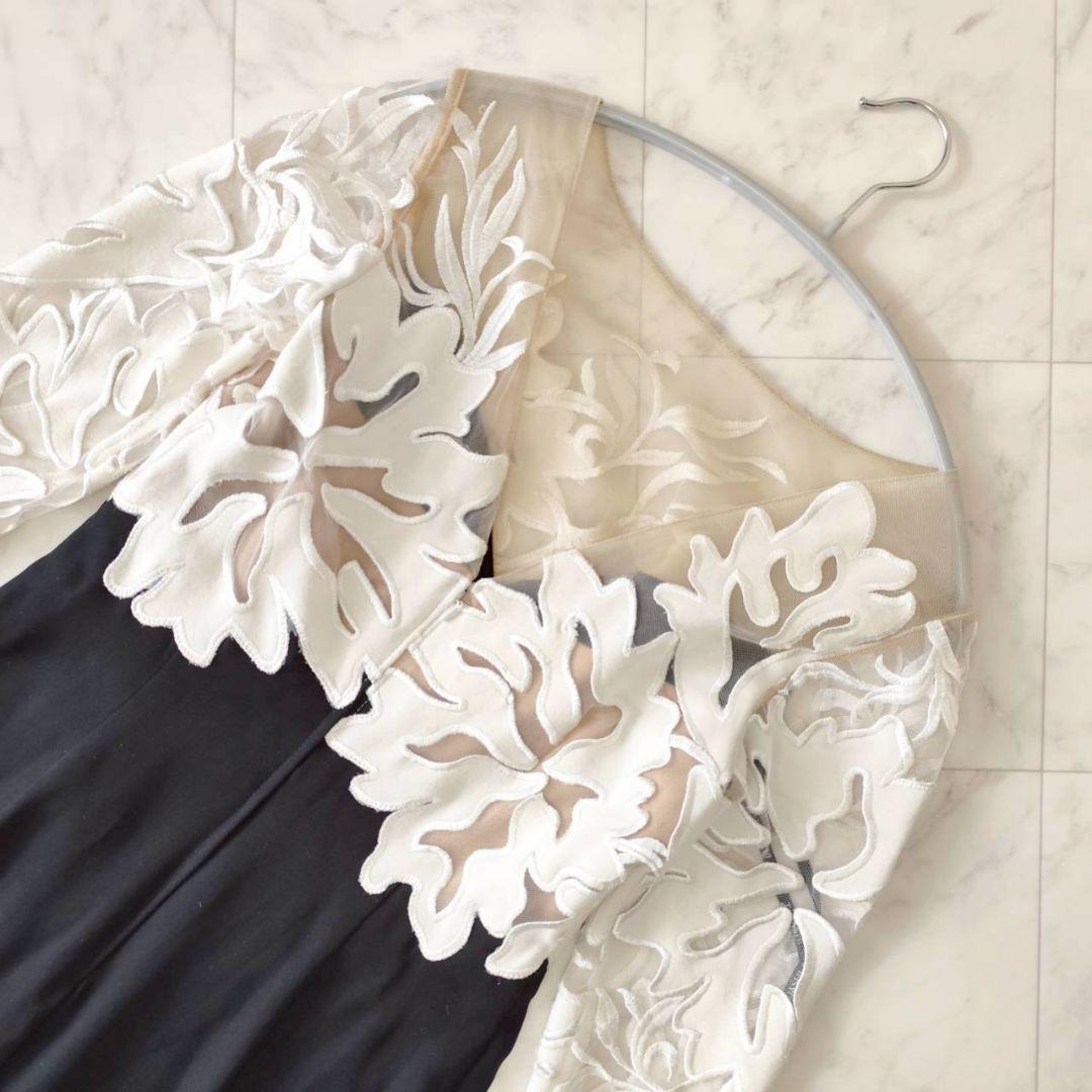 Tadashi Shoji フラワー 刺繍 マキシ丈 ロング ドレス ワンピース