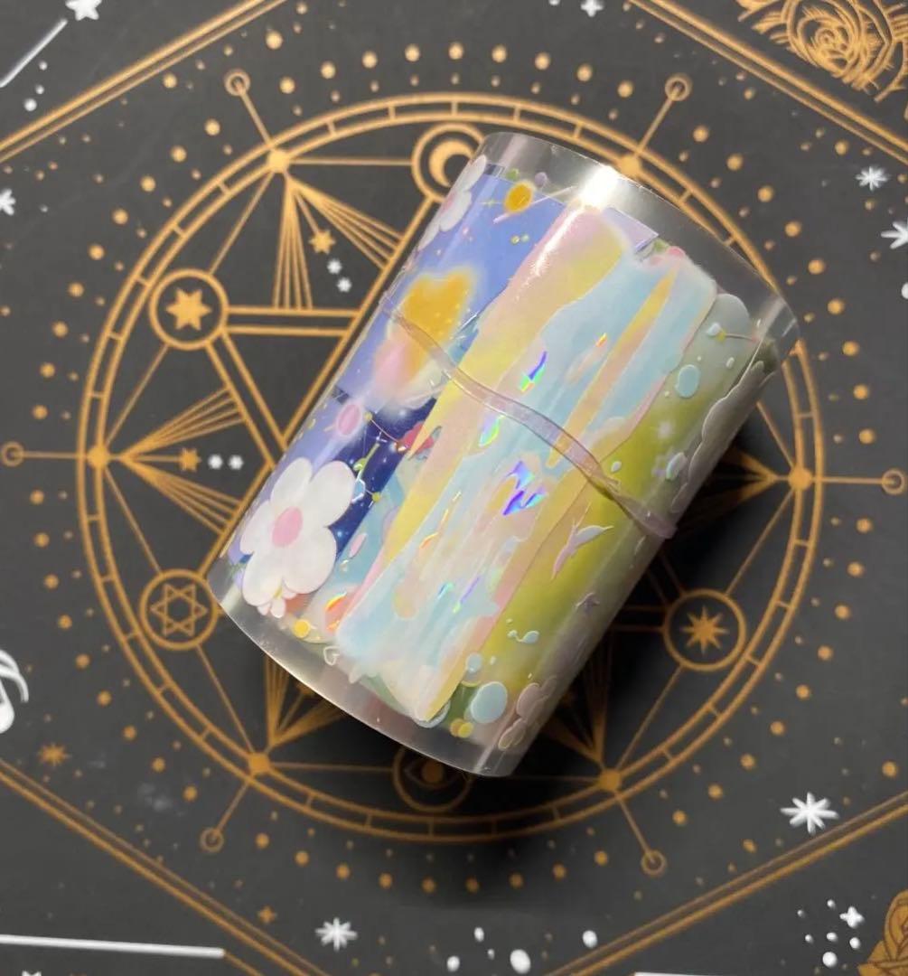 【9154】海外　マステ　中古巻　PETマスキングテープ　雲　金魚　装飾系