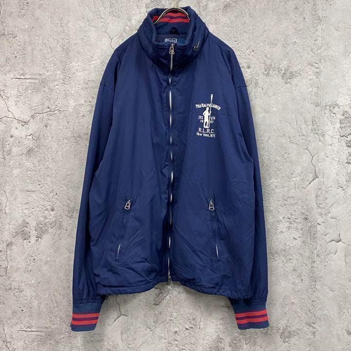 レアデザイン US古着○ポロバイラルフローレン スウィングトップ メンズ2XL