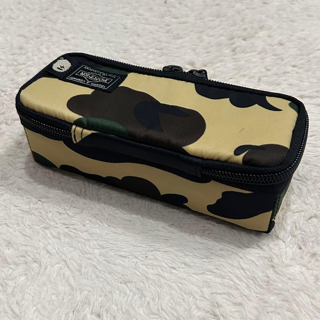 【超激レア 美品】ポーター×アベイシングエイプ メガネケース ポーチ ロゴパッチ