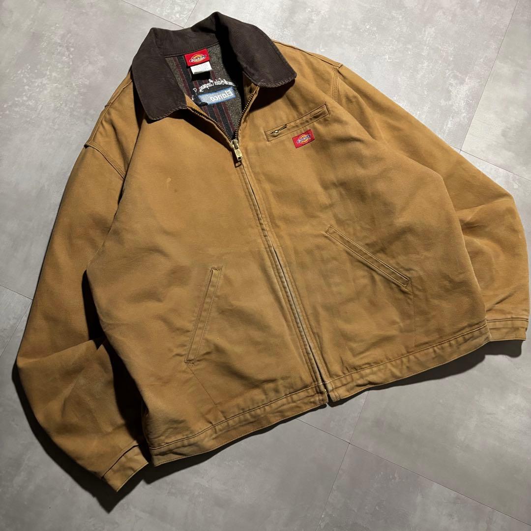 90s- Dickies ディッキーズ　デトロイトジャケット　キャメル　フェード