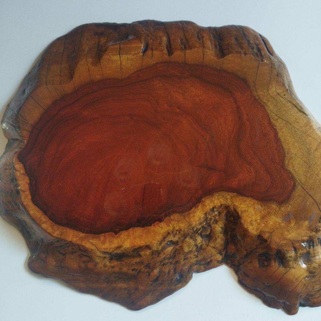 赤褐色 　花梨　カリン　一枚板　花台 華台 置き台 飾り板 敷板 天然木　美品