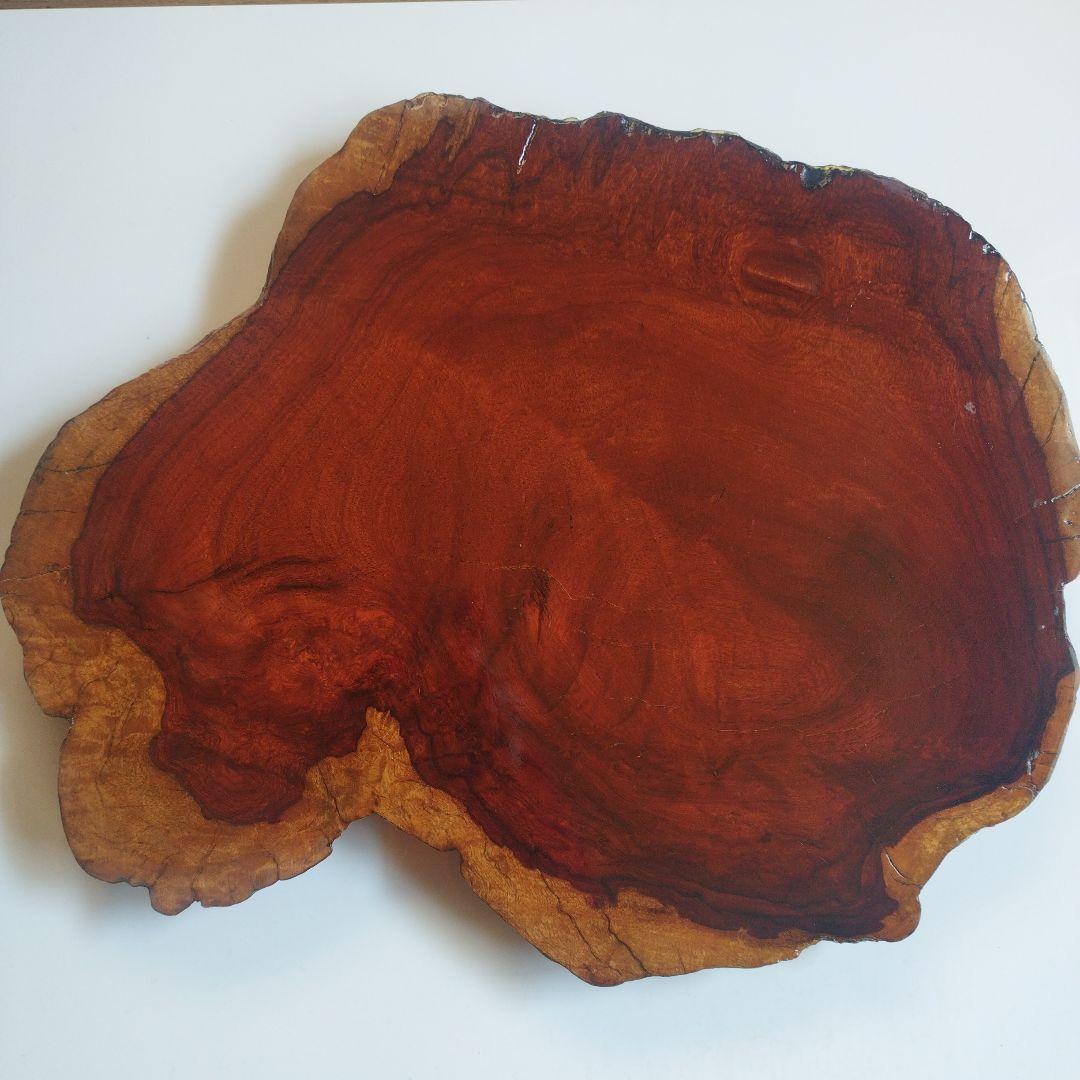 赤褐色 　花梨　カリン　一枚板　花台 華台 置き台 飾り板 敷板 天然木　美品