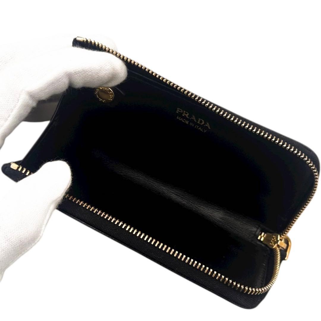 美品 プラダ サフィアーノ ケース 財布 小銭入れ キーケース コンパクト