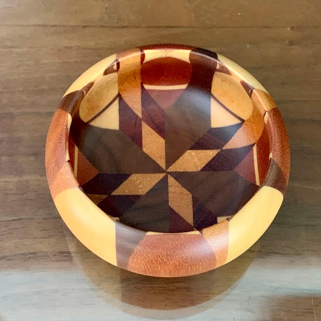 伝統工芸 箱根 寄木細工 「柿」　小物入れ