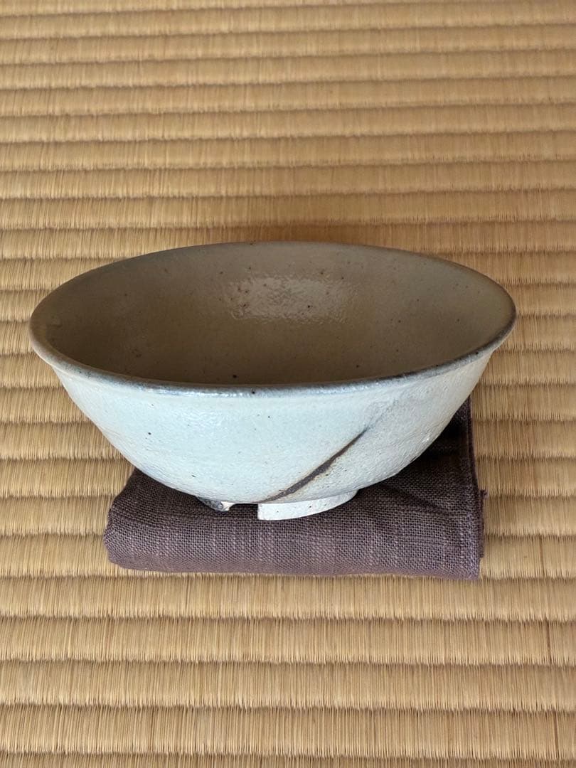 茶道具『粉引茶碗 銘「白馬」寺垣外窯 杉本貞光』大亀老師好の陶工　2026年干支