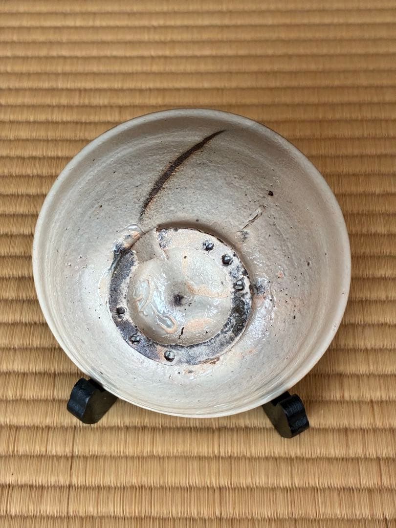 茶道具『粉引茶碗 銘「白馬」寺垣外窯 杉本貞光』大亀老師好の陶工　2026年干支