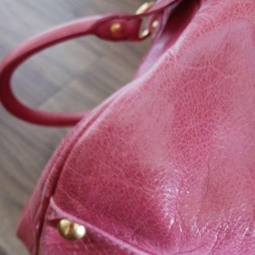 MIU MIU レザー ショルダーバッグ ピンク