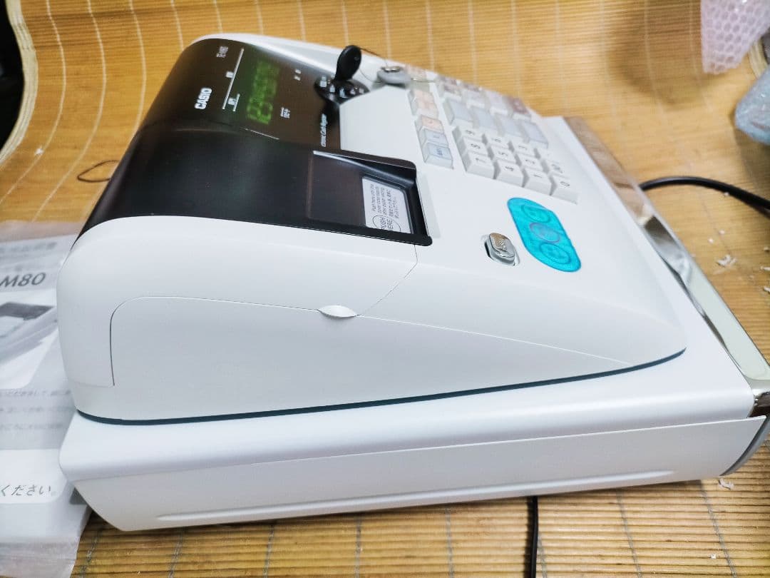 カシオレジスター　TE-M80　中古品　人気機種感熱紙　送料無料　560933