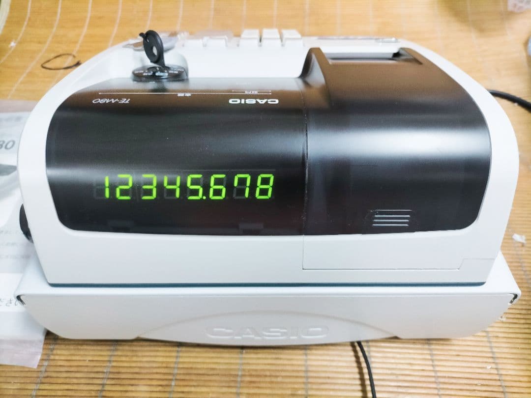 カシオレジスター　TE-M80　中古品　人気機種感熱紙　送料無料　560933