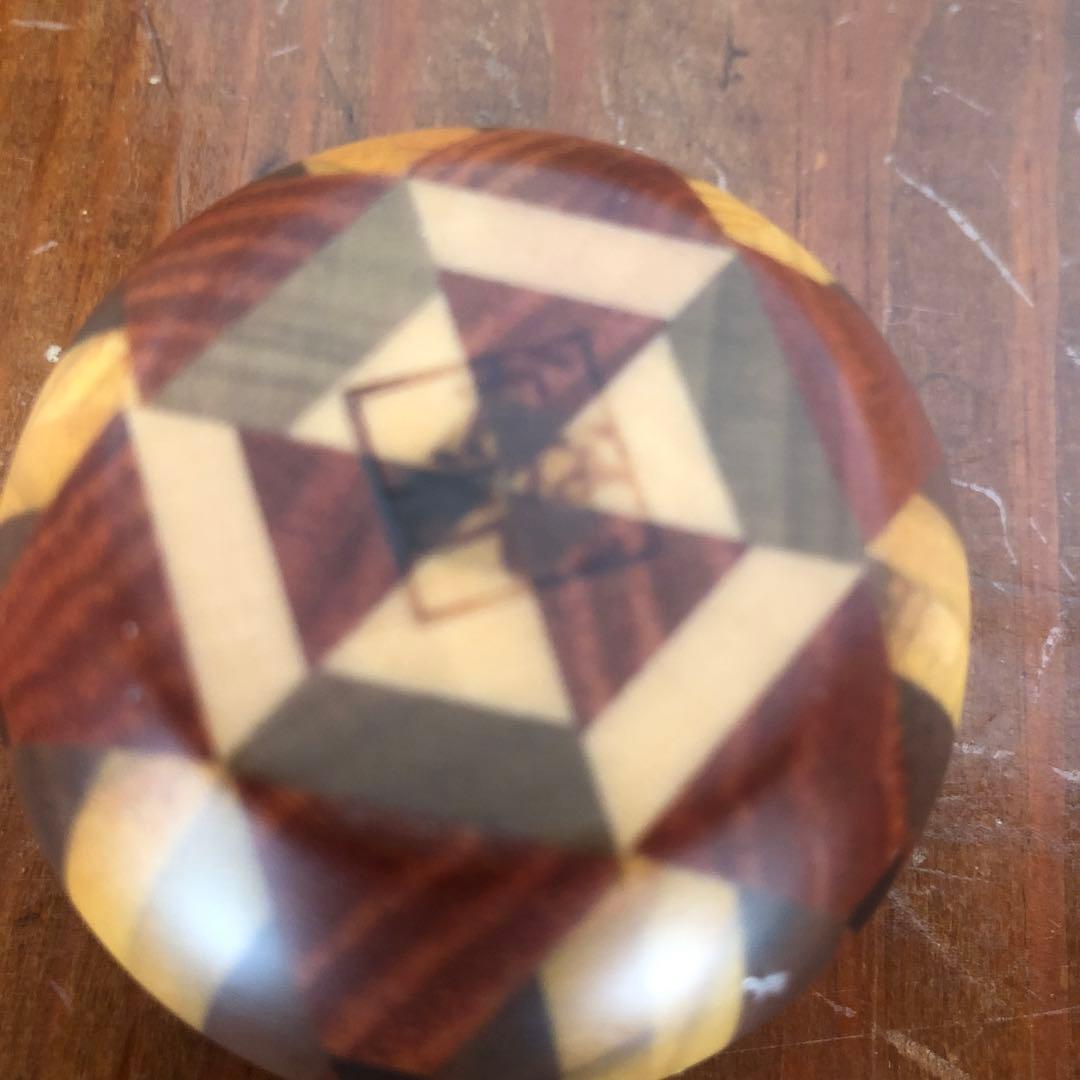 寄木細工 箱根細工 かなざし 金指 無垢 りんご 香合 アクセサリーケース 林檎