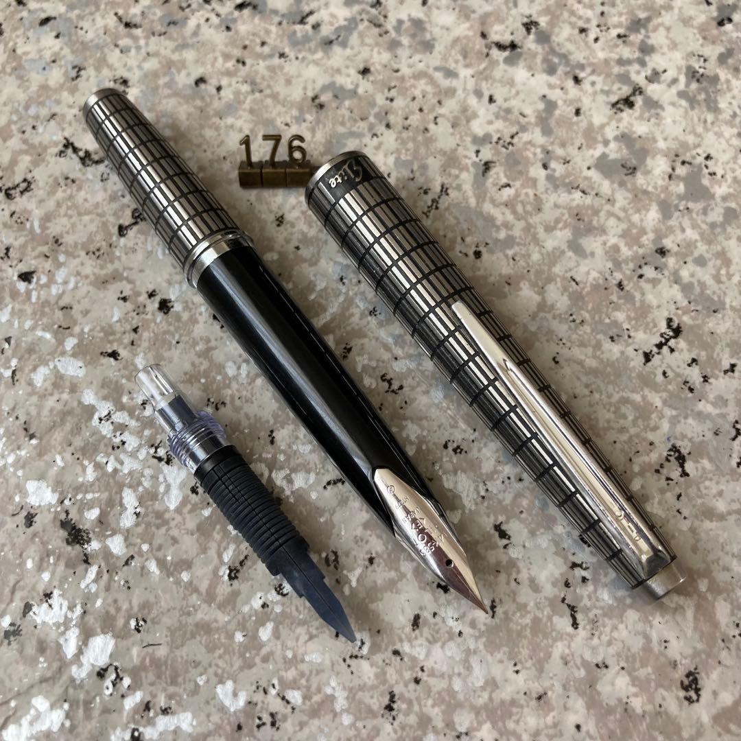 #176 オーバーホール済み 万年筆 パイロット PILOT 全格子 14k