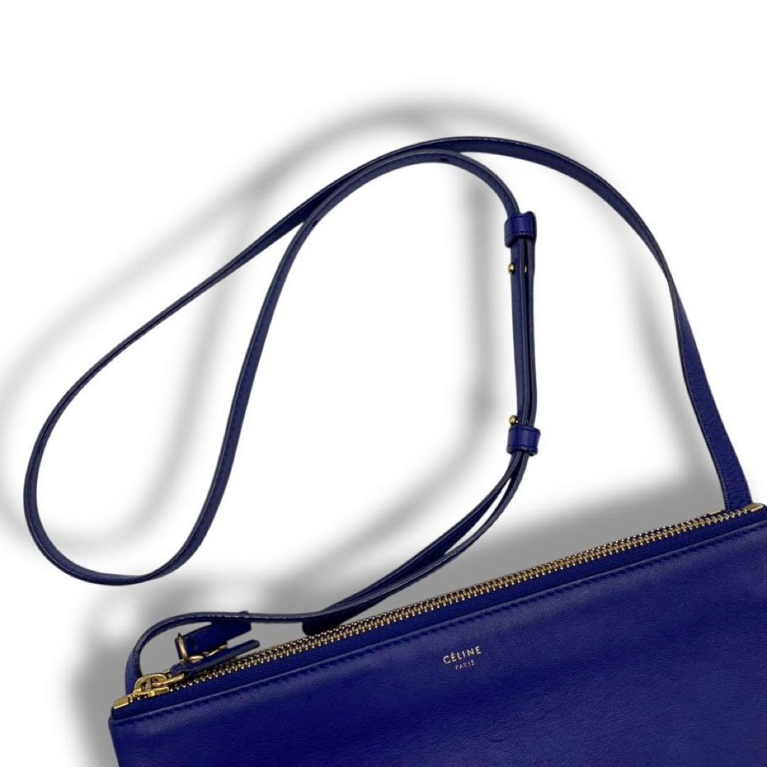 美品 CELINE セリーヌ トリオ レザー バッグ ショルダー フィービー期