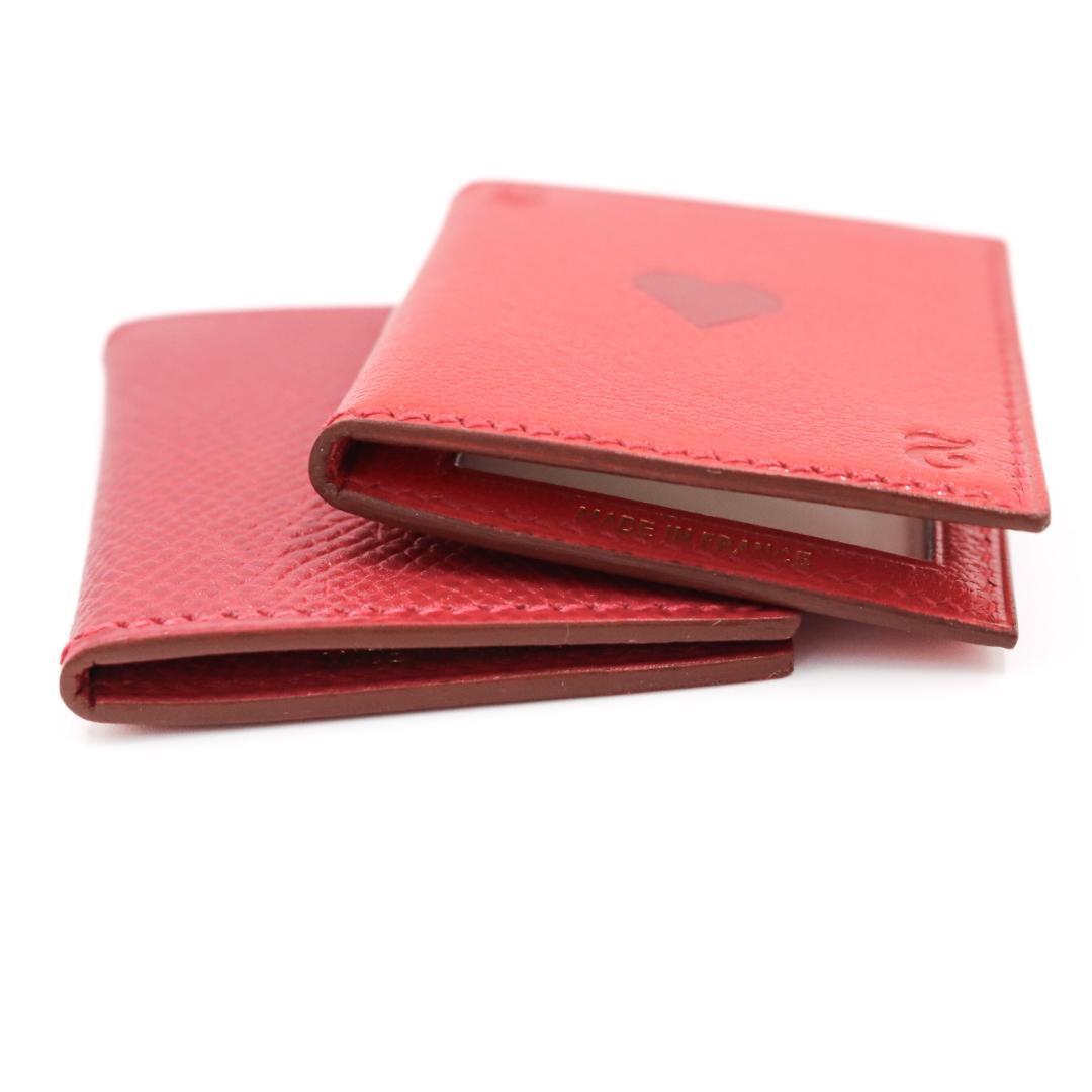 HERMÈS ミニフォトケース トランプ レッド 高さ64mm