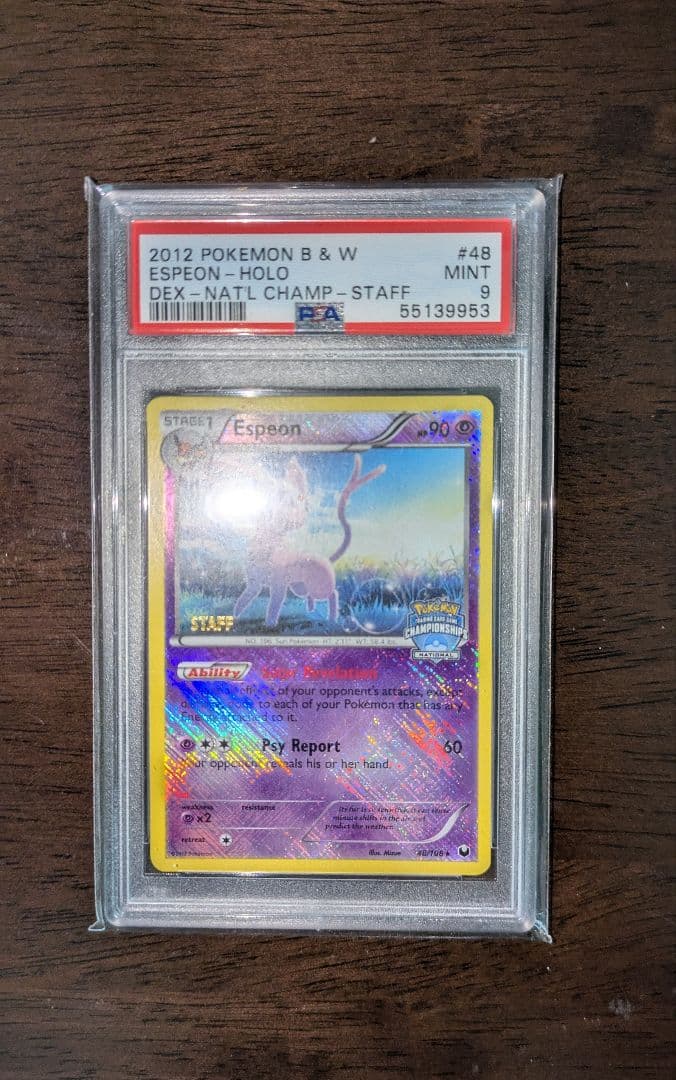 英版エーフィ チャンピオンシップ STAFFプロモ - PSA MINT9