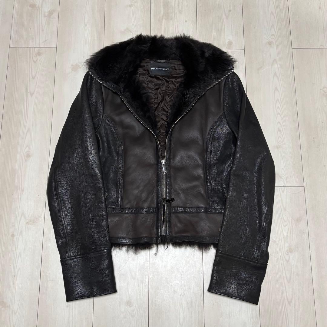Emporio Armani 06AW ファー レザージャケット