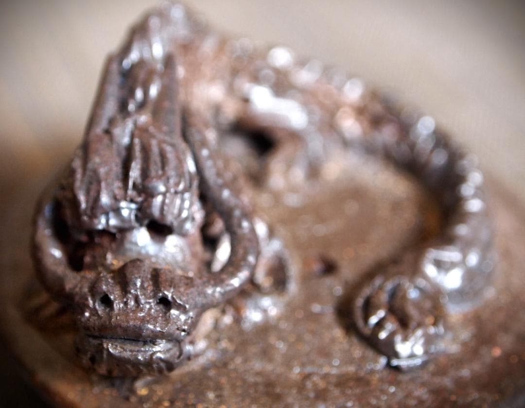 新品★竹内靖之【師：山本陶秀】★★備前龍摘み籐手付き面取り土瓶