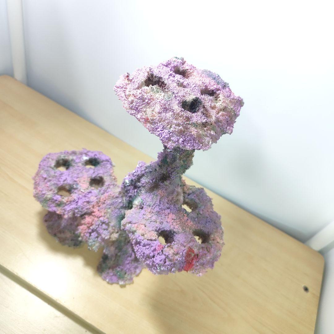 プラグ穴付き アク抜き不要人工ライブロック 海水水槽 レプリカ コーラルフラグ1