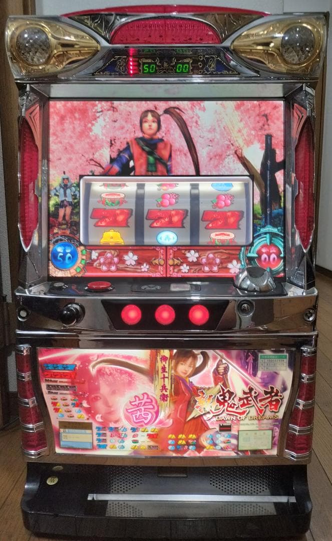 【パチスロ実機】ロデオ★新鬼武者（茜パネル）【不要機付】