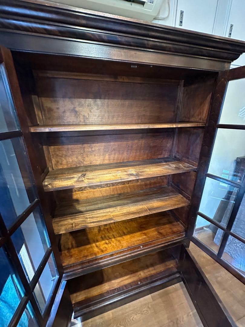 松本民芸家具　Ｅ型書棚　ガラスケース　飾り棚　美品