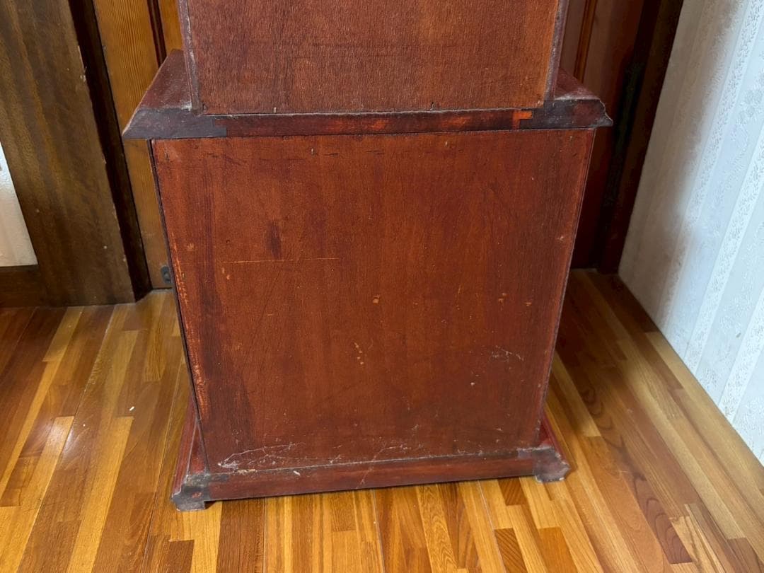 柱時計　振り子時計　Tempus Fugit　ホールクロック　アンティーク