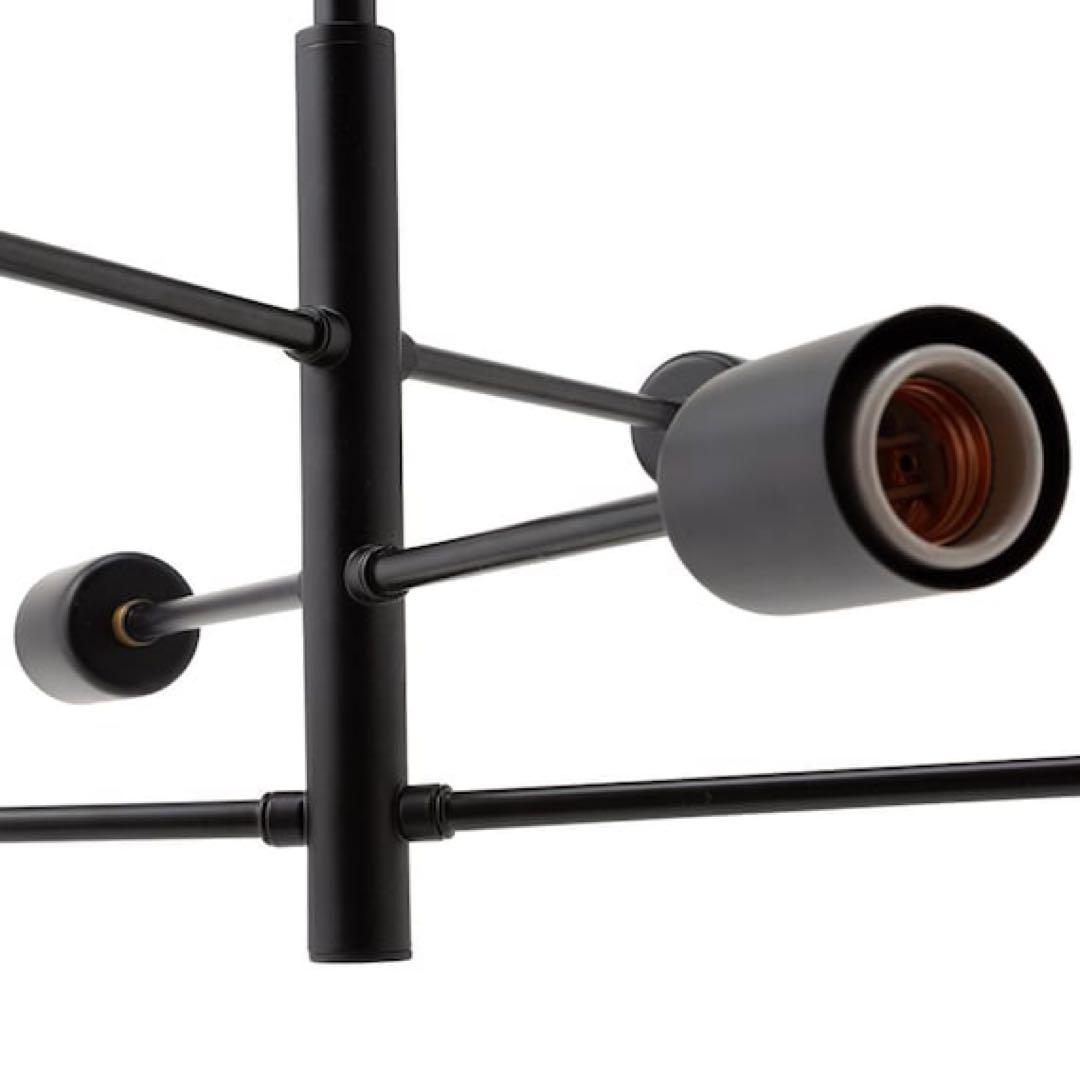 ニトリ ペンダントライト セイス ブラック6灯 E26新品調光機能電球付き