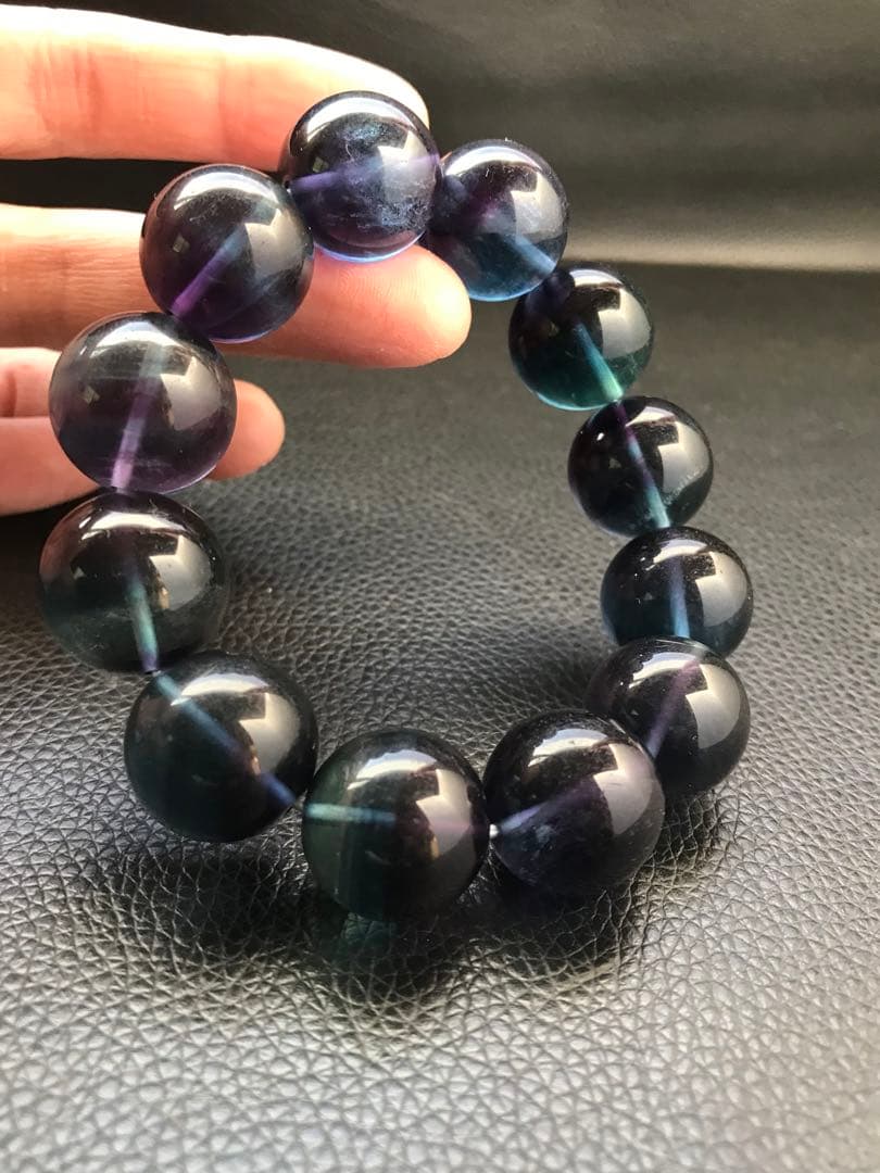 ブルーフローライト 大玉ブレス❣️16.5cm