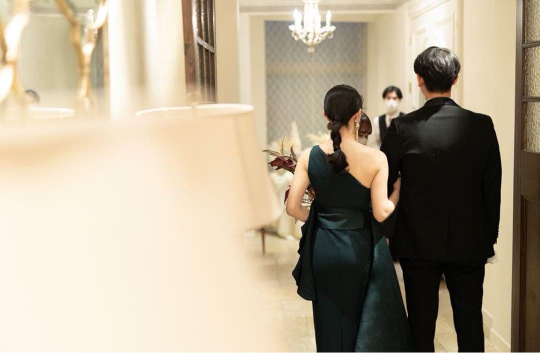 Solace London グリーン ワンショルダードレス