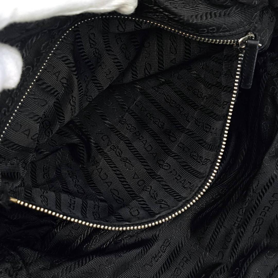 希少✨人気　プラダ ミニボストン ハンド トート 三角ロゴ ナイロン 革 黒