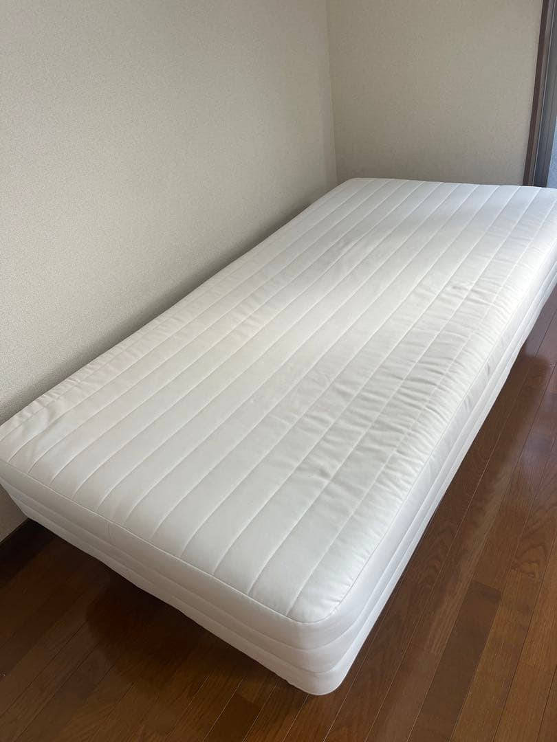 ホワイト 脚付きマットレス シングル(無印良品)