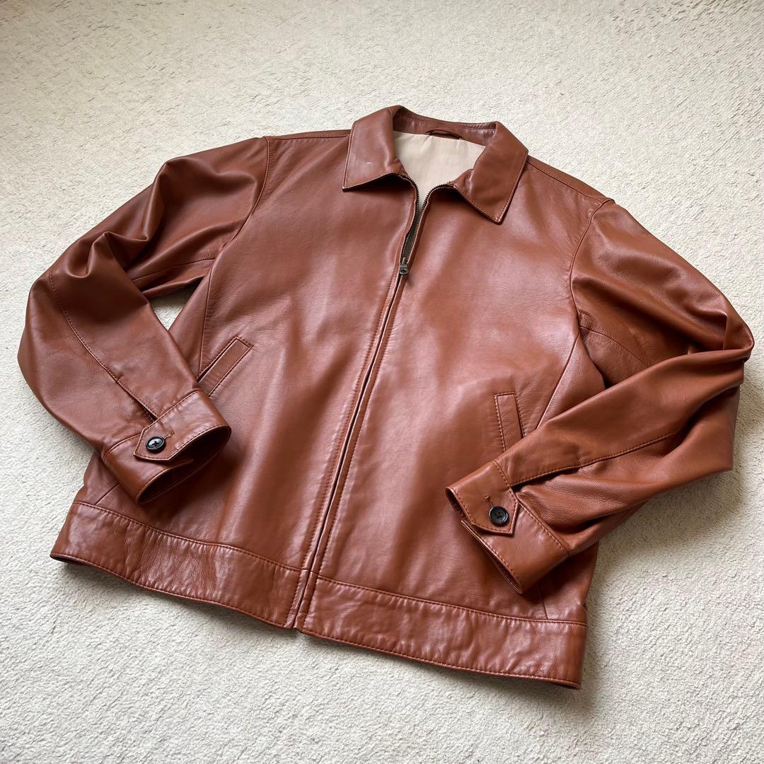 PAUL STUART ポールスチュアート レザージャケット メンズ 48