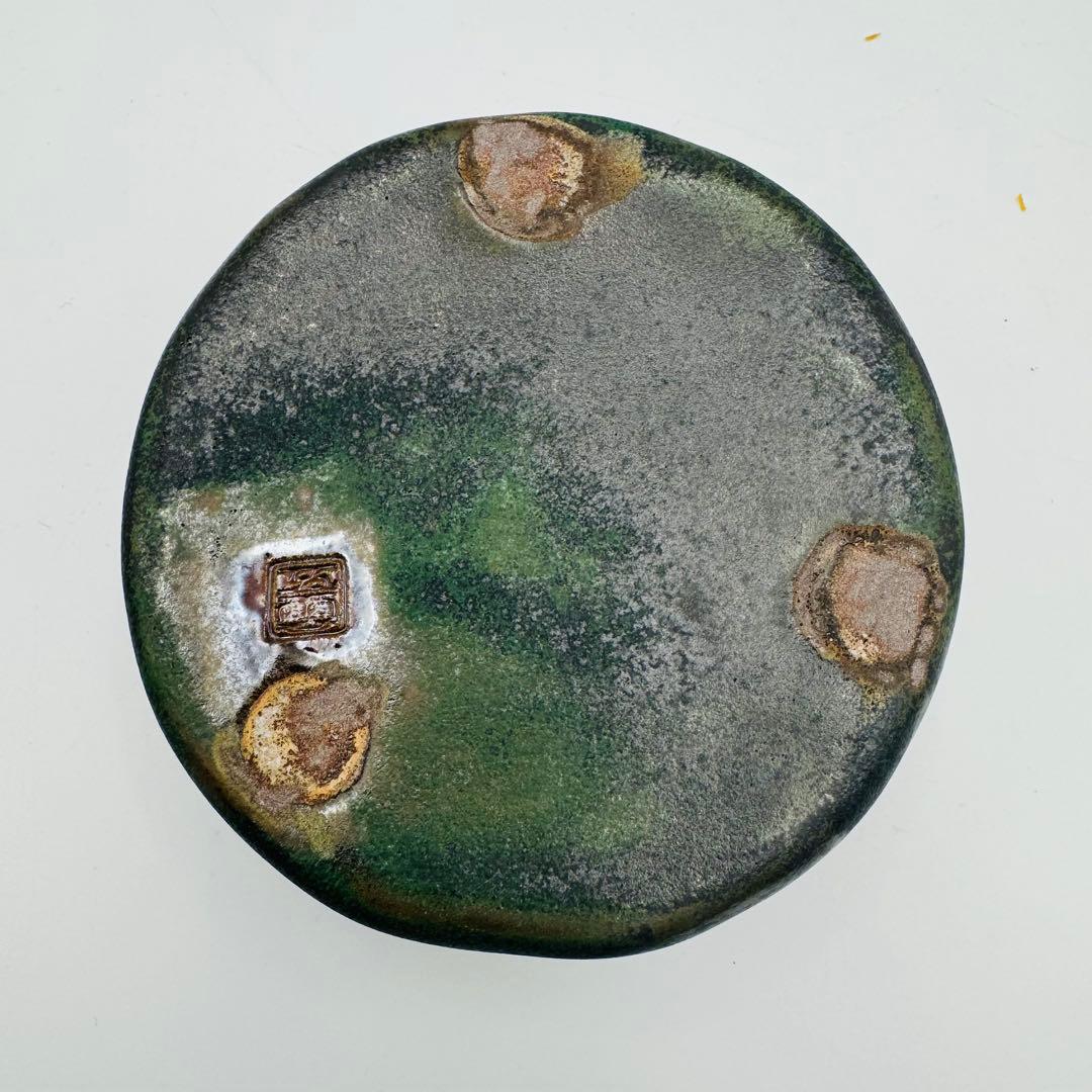 【五雲窯　前田喜代範　九曜紋瓦頭　香炉　共箱】骨董　アンティーク　インテリア