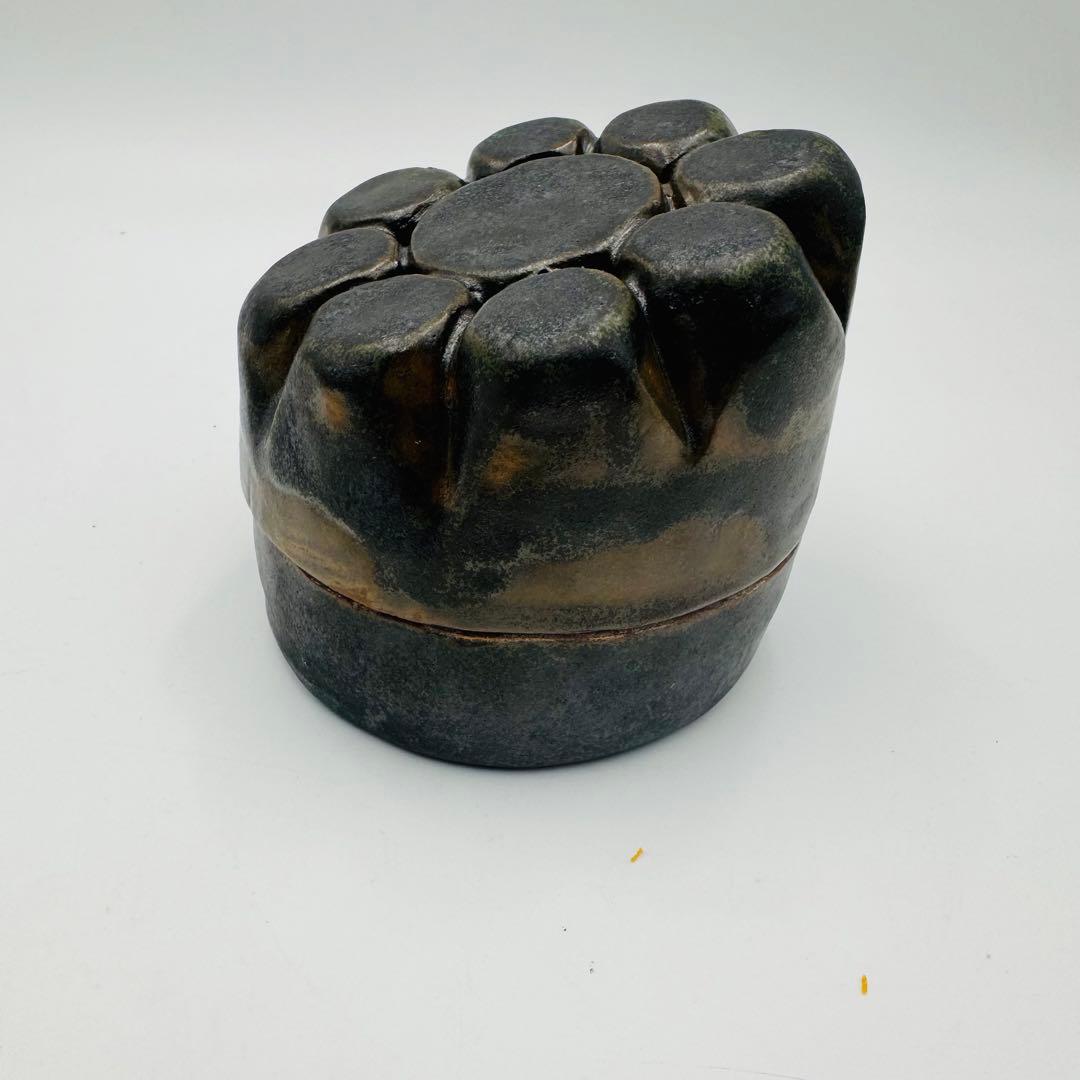【五雲窯　前田喜代範　九曜紋瓦頭　香炉　共箱】骨董　アンティーク　インテリア